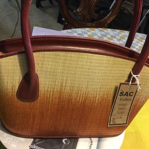 💥🔥NWT Beautiful Le SAC Straw HandBag Kultura
